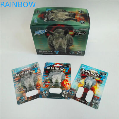250G Ivory Rhino 69 1000k 3d Blister Card สำหรับบรรจุภัณฑ์แคปซูล