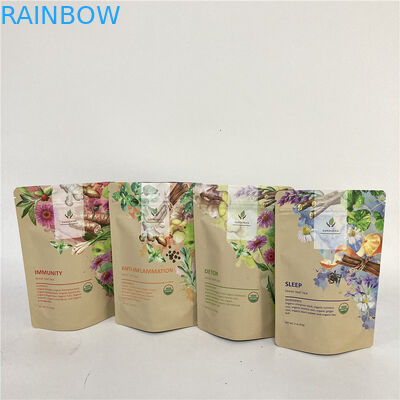 Cmyk 1.2C MPET Stand Up Zipper Pouch 1.5C PA สำหรับชา / กาแฟ