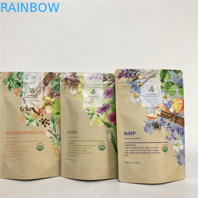 Cmyk 1.2C MPET Stand Up Zipper Pouch 1.5C PA สำหรับชา / กาแฟ