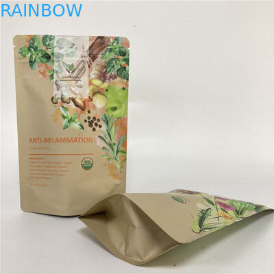 Cmyk 1.2C MPET Stand Up Zipper Pouch 1.5C PA สำหรับชา / กาแฟ