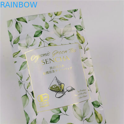 CMYK ISO VMPET ถุงชาอลูมิเนียมฟอยล์ 120mic MOPP ยืนขึ้นถุงซิป