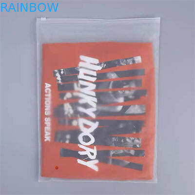 80mic SGS Resealable Clear Ziplock Bag CMYK สำหรับเสื้อผ้า