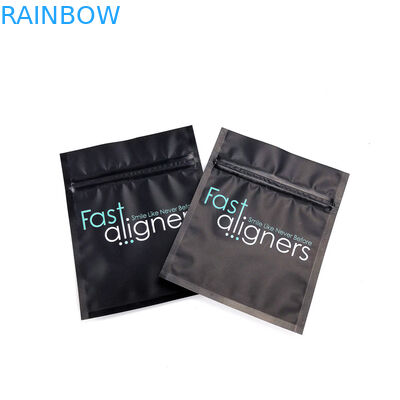 Aligners ที่มองไม่เห็น CMYK MOPP ถุง Mylar แบบใช้ซ้ำได้ 120mic พร้อมหน้าต่างด้านหน้าที่ชัดเจน
