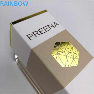 กล่องบรรจุภัณฑ์เครื่องสำอางกระดาษ SGS CMYK 2oz 60ml 30ml ปั๊มฟอยล์