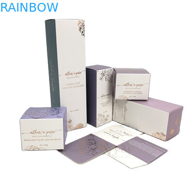 กล่องบรรจุภัณฑ์เครื่องสำอางกระดาษ SGS CMYK 2oz 60ml 30ml ปั๊มฟอยล์