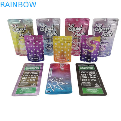 SGS 120mic MOPP ถุง Mylar ทนเด็ก 500 มก. VMPET Candy Edibles