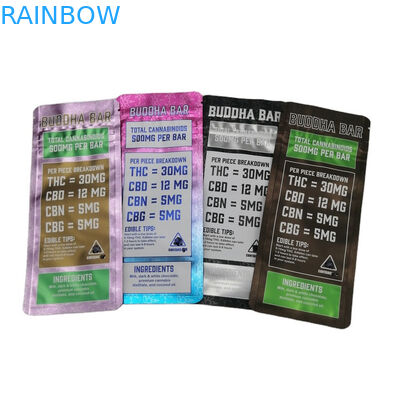 SGS 120mic MOPP ถุง Mylar ทนเด็ก 500 มก. VMPET Candy Edibles