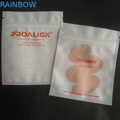 MOPP Vmpet บรรจุภัณฑ์ซิปล็อคพลาสติก Matte Teeth Clear Aligners ISO