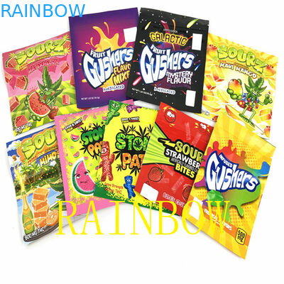 100mic VMPET CMYK ถุงฟอยล์ Mylar แบน 120x150mm Candy Edibles ถุงบรรจุภัณฑ์