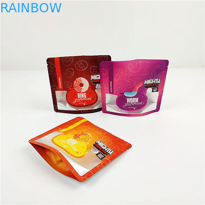 ถุง Mylar ปลอดภัยสำหรับเด็ก BSCI 200mic FDA Mylar Gummy Zipper Bag