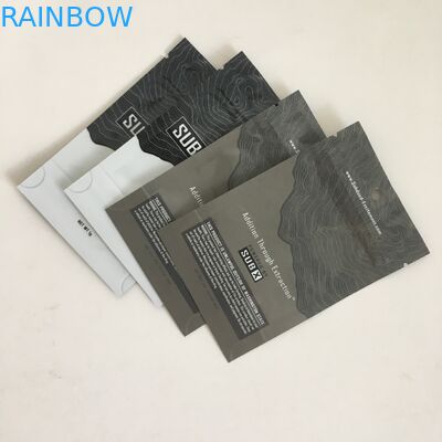 หลักฐานกลิ่นยืนขึ้นถุงถุง Mylar Ziplock 1g ดอกไม้กัญชาถุงพลาสติกที่มีรูแขวนหน้าต่างใส