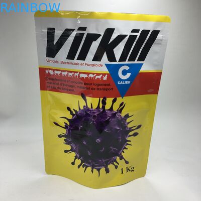 ยืนขึ้นผสมลามิเนตอลูมิเนียมฟอยล์เวย์โปรตีนผงถุงเก็บอาหารบรรจุภัณฑ์ Ziplock 1 กก. ถุงผงอาหาร