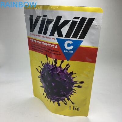 ยืนขึ้นผสมลามิเนตอลูมิเนียมฟอยล์เวย์โปรตีนผงถุงเก็บอาหารบรรจุภัณฑ์ Ziplock 1 กก. ถุงผงอาหาร