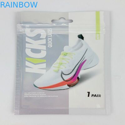 ถุงซิปพลาสติกขนาดเล็กแบบใช้ซ้ำได้ถุงบรรจุภัณฑ์แผ่นรองรองเท้าสามด้านถุงซีลสำหรับเชือกผูกรองเท้า