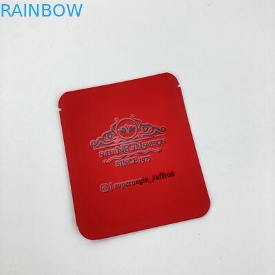 LOW MOQ 500pcs ถุง mylar ที่กินได้ถุงฟอยล์พิมพ์แบบกำหนดเองถุงบรรจุภัณฑ์อาหารสำหรับหญ้าฝรั่นแห้งและชา