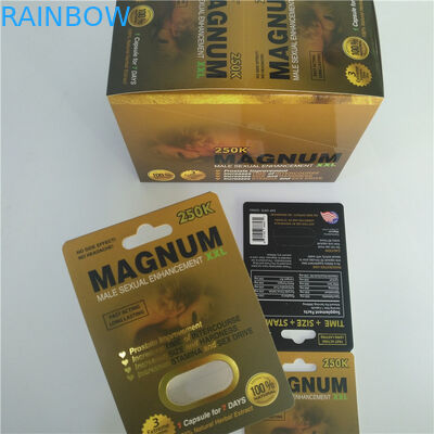 3D Lenticular Sex Pills กล่องบรรจุภัณฑ์ Rhino 69 3d Capsule Blister Cards