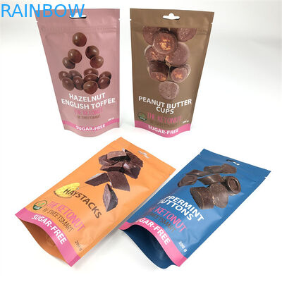 CMYK 110mic ซิปยืนขึ้นกระเป๋ากินถุง Mylar หลักฐานเด็กป่าน