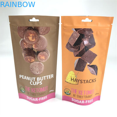 CMYK 110mic ซิปยืนขึ้นกระเป๋ากินถุง Mylar หลักฐานเด็กป่าน