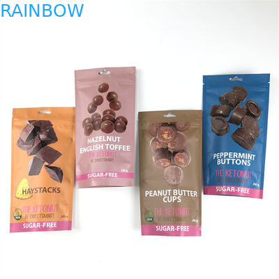 CMYK 110mic ซิปยืนขึ้นกระเป๋ากินถุง Mylar หลักฐานเด็กป่าน