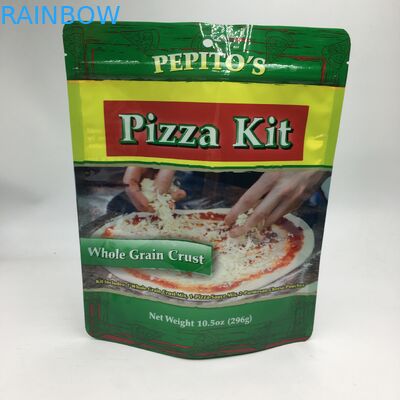 MOPP VMPET 296g Stand Up Ziplock Pouch ชุดพิซซ่า Grain Crust Pizza 10.5oz