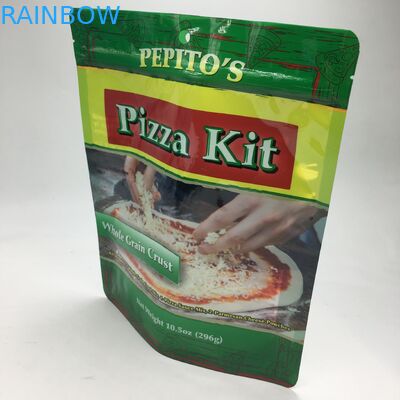 MOPP VMPET 296g Stand Up Ziplock Pouch ชุดพิซซ่า Grain Crust Pizza 10.5oz