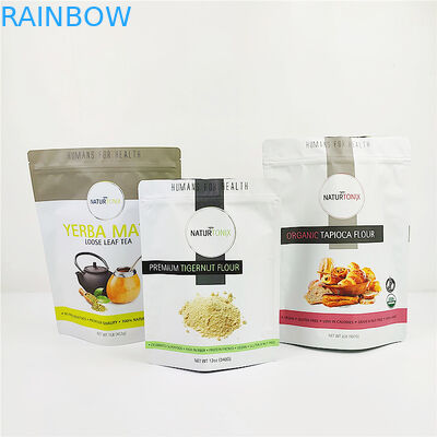 100mic CMYK ถุงบรรจุภัณฑ์พลาสติกซีเรียล ISO Gravure Mylar Stand Up Pouch