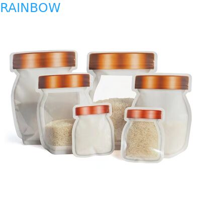 Mason Jar Pouches สำหรับเมล็ด CBD CBD ดอกไม้ Gummies THC Indica Leaf ถุงบรรจุผิดปกติพร้อมซิป