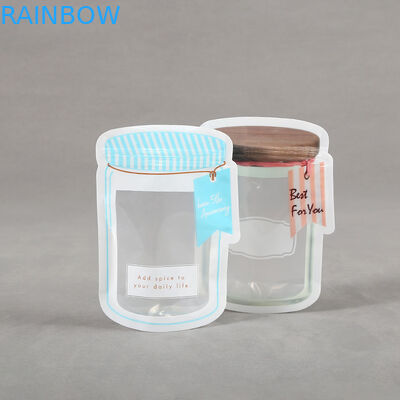 Mason Jar Pouches สำหรับเมล็ด CBD CBD ดอกไม้ Gummies THC Indica Leaf ถุงบรรจุผิดปกติพร้อมซิป