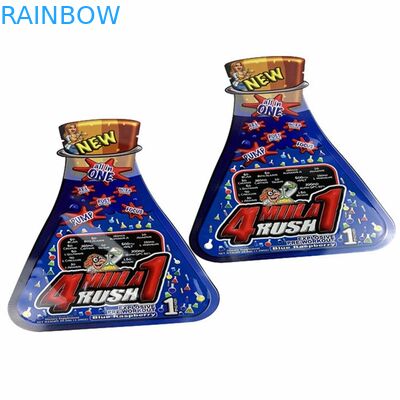 พิมพ์ดิจิตอลที่กำหนดเองรูปร่างน้ำมันมะพร้าวซอง Mylar อาหารถุงแบนขนมถุงขนมสำหรับวัชพืชFlower