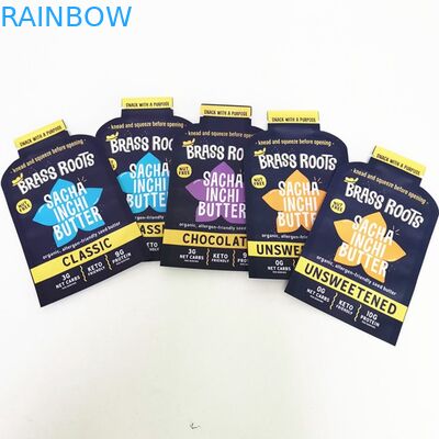 พิมพ์ดิจิตอลที่กำหนดเองรูปร่างน้ำมันมะพร้าวซอง Mylar อาหารถุงแบนขนมถุงขนมสำหรับวัชพืชFlower