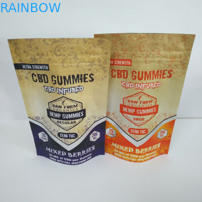 150 มก. THC CBD น้ำตาล Doypack Candies Gummies ถุงบรรจุภัณฑ์ Candies Gummies ถุงบรรจุภัณฑ์