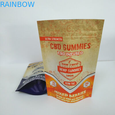 150 มก. THC CBD น้ำตาล Doypack Candies Gummies ถุงบรรจุภัณฑ์ Candies Gummies ถุงบรรจุภัณฑ์