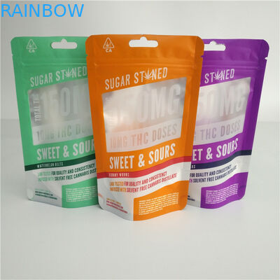 กำหนดเองพิมพ์ฟอยล์เศษไม้น้ำมันกัญชา Mylar Weeds Vape ปากกาแพ็ค Gummies ถุงขนม CBD แคปซูลบรรจุภัณฑ์ Bag
