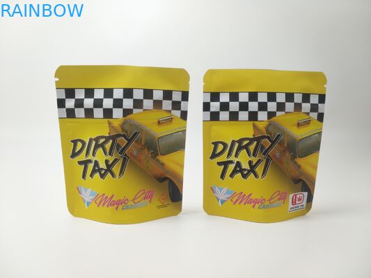 ถุง Mylar Ziplock ขนาด 4X6 นิ้วฟอยล์เรียงราย THC CBD Swiss Weeds