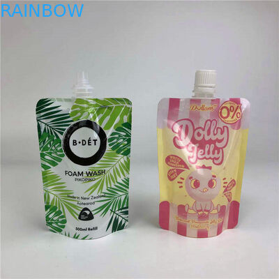 ส่วนบุคคลปรับแต่ง 1 ลิตรของเหลวยืนขึ้นกระเป๋าเคลือบพิมพ์ฉลากน้ำมันเมล็ดพวยกระเป๋า