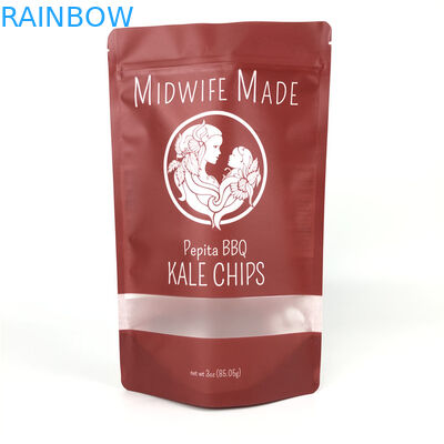 ถุงบรรจุภัณฑ์อาหารอลูมิเนียมเคลือบผลพลาสติกลามิเนตยืนขึ้นชาผักผสมกระเป๋าถุงสำหรับชิป