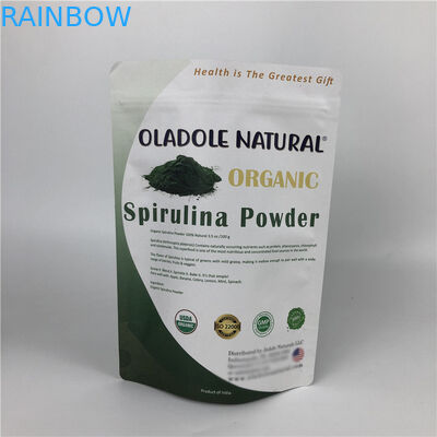 ชิปพิมพ์แบบกำหนดเอง Zip Lock Stand Up Pouch ถุงกระดาษคราฟท์สีขาว