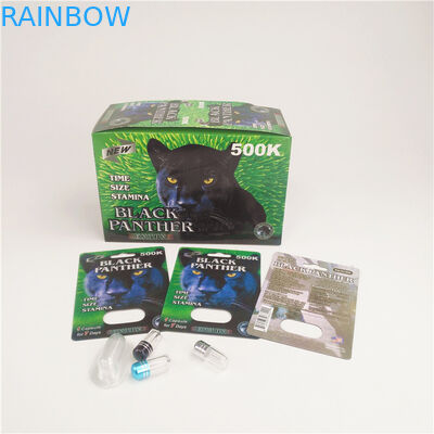 90mic Enhancer Pill Blister Card Pantone CYMK CMRK พร้อมกล่องแสดงผล