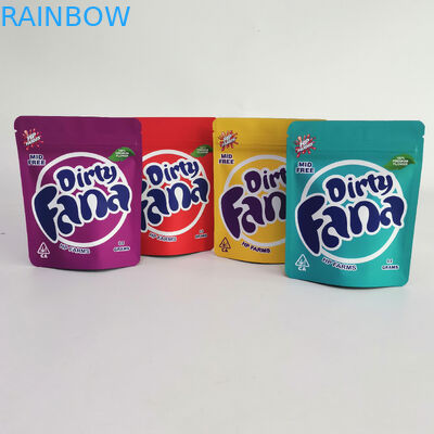 Edibles Matte Mylar ถุงอลูมิเนียมกันกลิ่น Runtz 7g 35g CMYK Gravure