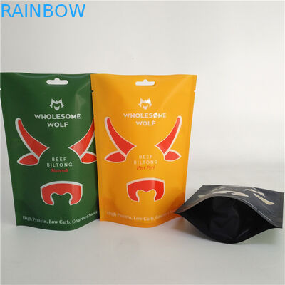 MOPP ถุง Mylar กันเด็ก Biltong เนื้อกระตุกบรรจุภัณฑ์ 110 ไมครอน