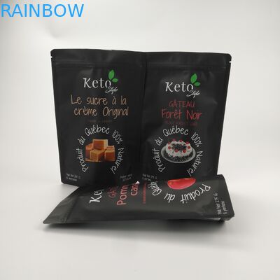 CMYK VMPET กระเป๋าซิปพลาสติกปิดผนึกด้วยตนเอง 110 ไมครอน AL CPP กระเป๋า Mylar กินได้