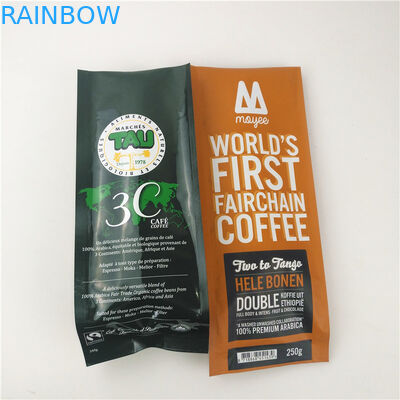 PET VMPET Side Gusset Bag Matte Glossy Resealable Coffee Beans ถุงพลาสติก
