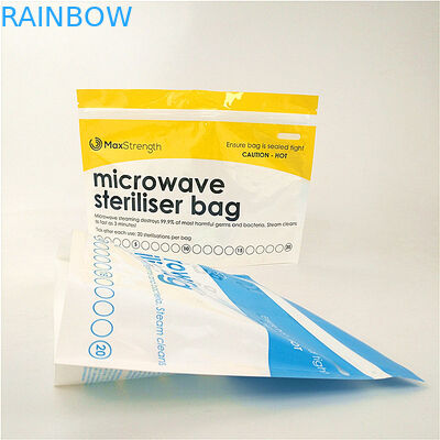 Glossy Stand Up Pouch รายเดือนถ้วยฆ่าเชื้อถุงบรรจุอาหารเด็ก