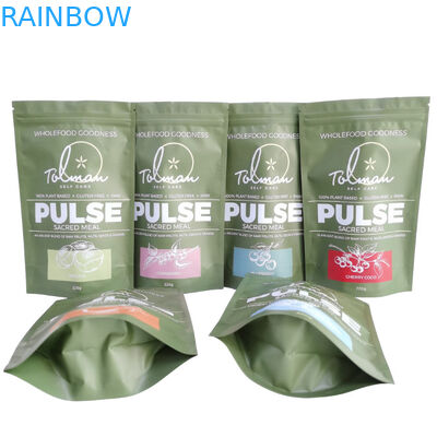 ถุงพลาสติก Mylar ที่กินได้เองบรรจุภัณฑ์ Ziplock ยืนขึ้นกระเป๋าสำหรับอาหาร