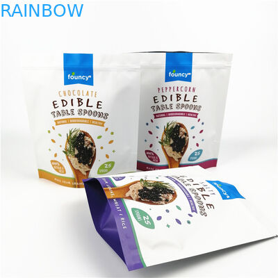 ถุงบรรจุอาหารกัญชาที่บริโภคได้ Resealed Ziplock ถุงบรรจุภัณฑ์พลาสติก