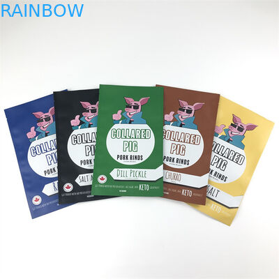 ถุงซิปล็อคพลาสติก Mylar ซีลสามด้าน Resealable Smell Proof