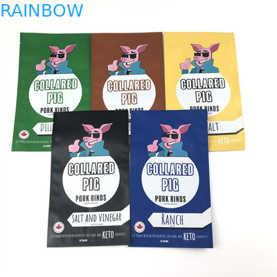 ถุงซิปล็อคพลาสติก Mylar ซีลสามด้าน Resealable Smell Proof