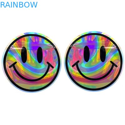 กลิ่น Mylar Edibles ถุงพลาสติก เมล็ดดอกไม้ โฮโลแกรมทรงกลม ถุง 3.5G