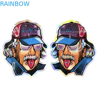 กลิ่น Mylar Edibles ถุงพลาสติก เมล็ดดอกไม้ โฮโลแกรมทรงกลม ถุง 3.5G