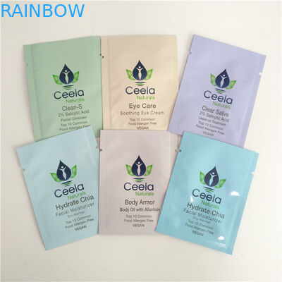 บรรจุภัณฑ์เครื่องสำอางกระดาษคราฟท์ขนาดเล็กพร้อมซิปเปล่าฟอยล์ชากาแฟซองยา